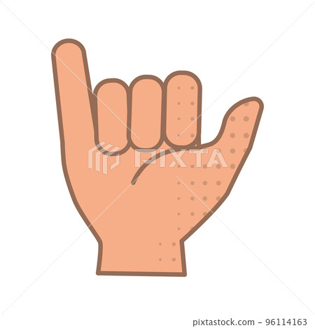 Isolated colored hand gesture icon Flat design Vector 96114163