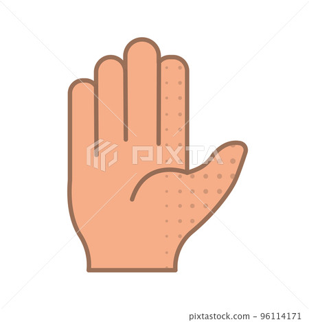 Isolated colored hand gesture icon Flat design Vector 96114171