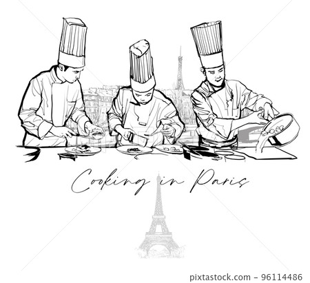 Chefs cooking in Paris 96114486