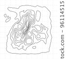 Vector design element. Topography levels map. Abstract background. 96114515