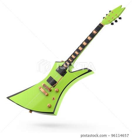 Electric acoustic guitar isolated on white background. Electric acoustic guitar isolated on white background. 96114657