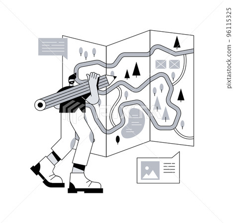 Area management abstract concept vector illustration. Land management, recreation area, national park, nature reserve protection, conservation plan, environmental coordination abstract metaphor. 96115325
