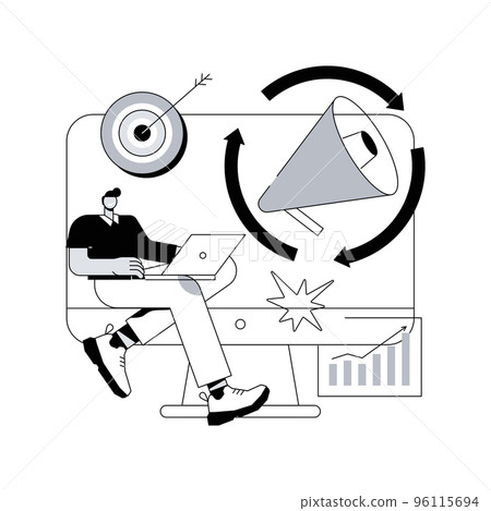 Remarketing abstract concept vector illustration. Digital marketing tool, behavioral retargeting, remarketing strategy, visitors generation methodology, targeted advertising abstract metaphor. Remarketing abstract concept vector illustration. Digital marketing tool, behavioral retargeting, remarketing strategy, visitors generation methodology, targeted advertising abstract metaphor. 96115694