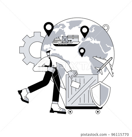 Delivery global tracking system service online Vector Image