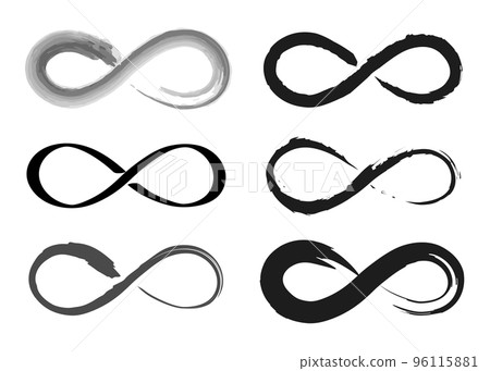 Infinity set icon, Looped Brush Stroke. Curved Dry Brush Stroke. Grunge Distress Textured Design Element. Grungy Black Painted Used As Banner, Template, Logo. Vector isolated on white background Infinity set icon, Looped Brush Stroke. Curved Dry Brush Stroke. Grunge Distress Textured Design Element. Grungy Black Painted Used As Banner, Template, Logo. Vector isolated on white background 96115881