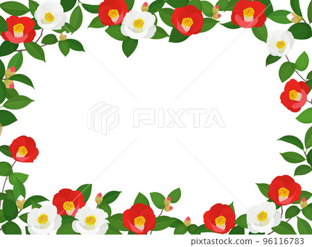 Camellia frame _ red and white 96116783