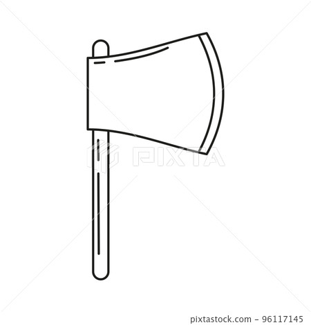 Isolated axe weapon medieval icon Vector Isolated axe weapon medieval icon Vector 96117145