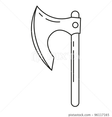 Isolated axe weapon medieval icon Vector 96117165