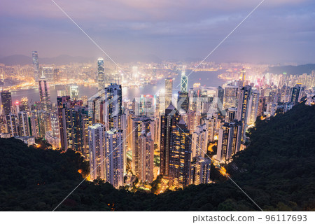 View of the downtown of Hong Kong from Victoria Peak. View of the downtown of Hong Kong from Victoria Peak. 96117693