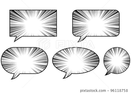 漫畫式濃度線語音氣泡圖（png） 96118758