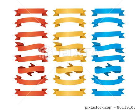 Elegant ribbon set of red, yellow and blue Elegant ribbon set of red, yellow and blue 96119105