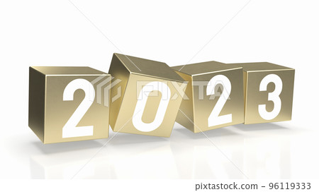 The 2023 gold cube for holiday or new year concept 3d rendering The 2023 gold cube for holiday or new year concept 3d rendering 96119333