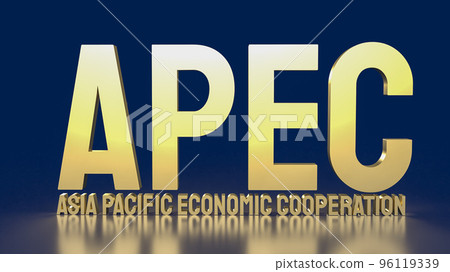 The gold apec or Asia pacific economic cooperation for event business concept 3d rendering The gold apec or Asia pacific economic cooperation for event business concept 3d rendering 96119339