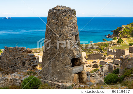 Ruins of ancient city Anemurium, necropolis. Very interesting historical place in Anamur, Turkey Ruins of ancient city Anemurium, necropolis. Very interesting historical place in Anamur, Turkey 96119437