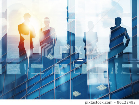 Group of business partner looking for the future. Concept of corporate and startup Group of business partner looking for the future. Concept of corporate and startup 96122492