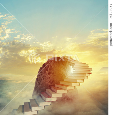 Aspire to prestigious roles by climbing a ladder of books 96122935