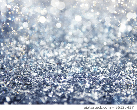 Silver sparkly crystal background 96123437