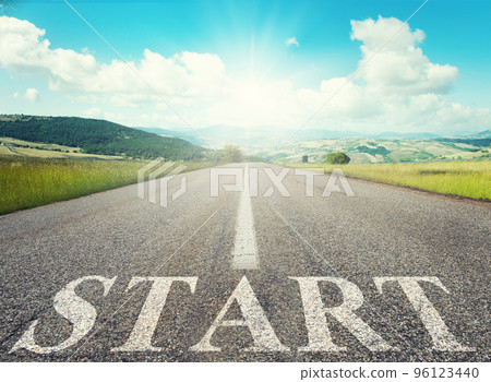 Start road of career. Concept of company startup 96123440