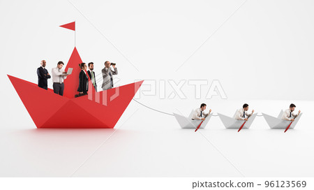 Unity is strength. Workers who make the company go forward. Concept of teamwork and alliance. 3D Rendering Unity is strength. Workers who make the company go forward. Concept of teamwork and alliance. 3D Rendering 96123569