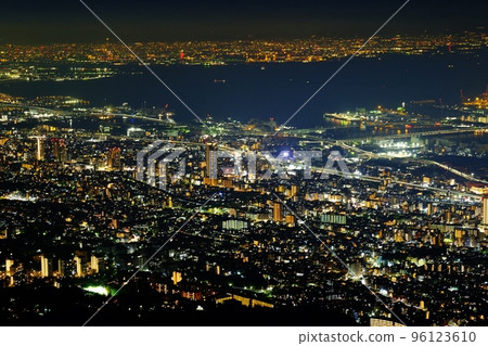 Kobe night view from Mt. Maya Kikuseidai [Japan's top 3 night views] 96123610