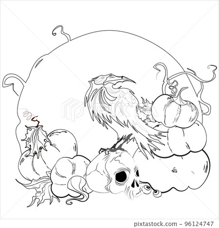 Trick or Treat coloring page. Halloween coloring page for kids. Cartoon children in Halloween costumes. Vector illustration Trick or Treat coloring page. Halloween coloring page for kids. Cartoon children in Halloween costumes. Vector illustration 96124747
