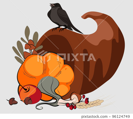 Happy Thanksgiving holiday vector design template for websites, posters, banners. Happy Thanksgiving with traditional food, turkey, pies, pumpkins and fruits. Vector website template Happy Thanksgiving holiday vector design template for websites, posters, banners. Happy Thanksgiving with traditional food, turkey, pies, pumpkins and fruits. Vector website template 96124749