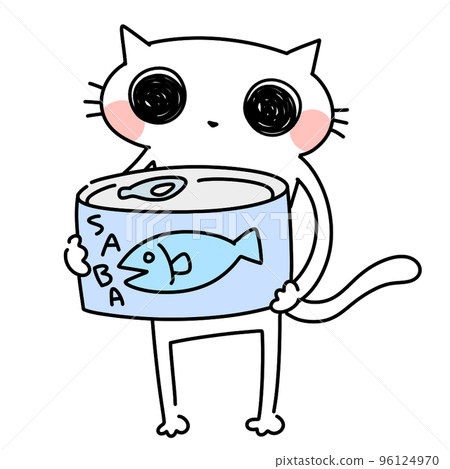 holding a can of mackerel 96124970
