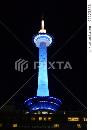 Kyoto Tower light up (blue) 96125868