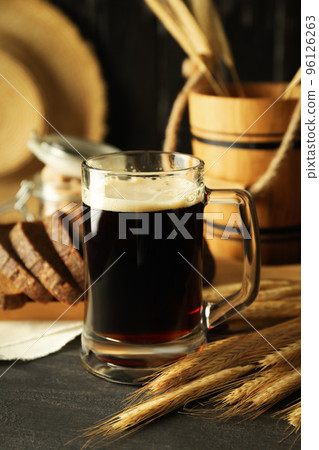 Concept of refreshing drink for summer - kvass Concept of refreshing drink for summer - kvass 96126263