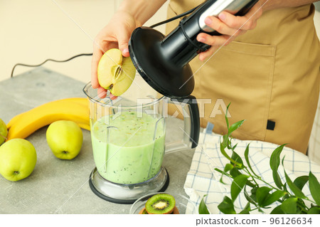 Concept of cooking tasty food with blender Concept of cooking tasty food with blender 96126634