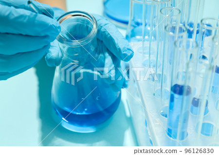 Concept of science with different laboratory accessories Concept of science with different laboratory accessories 96126830