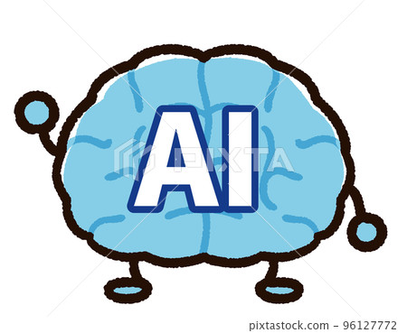 淺藍色大腦，人工智能，AI 字符 96127772