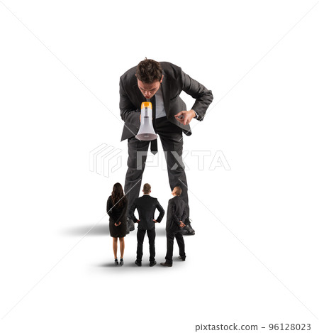 Orders from above. concept of authoritarian boss Orders from above. concept of authoritarian boss 96128023