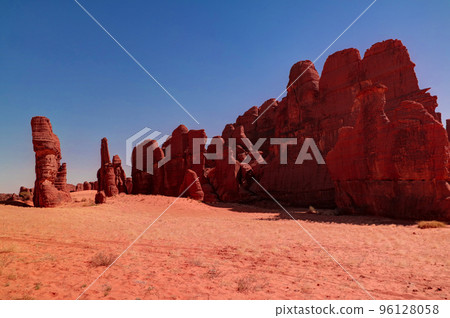Abstract Rock formation at plateau Ennedi aka stone forest in Chad Abstract Rock formation at plateau Ennedi aka stone forest in Chad 96128058