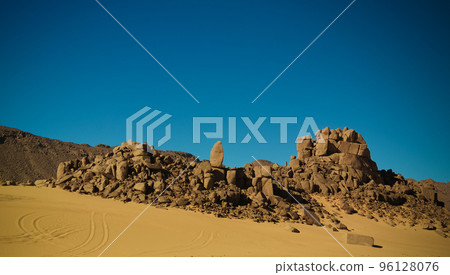 desert landscape El Berdj canyon in Tassili NAjjer National Park, Algeria 96128076