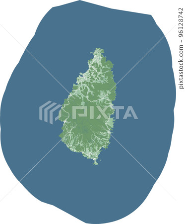 Saint Lucia map, Caribbean island country. Detailed map with administrative border, buildings, cities and roads. Saint Lucia map, Caribbean island country. Detailed map with administrative border, buildings, cities and roads. 96128742