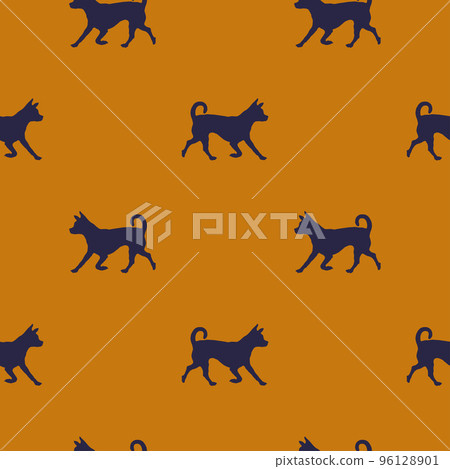 Running chihuahua puppy. Seamless pattern. 96128901