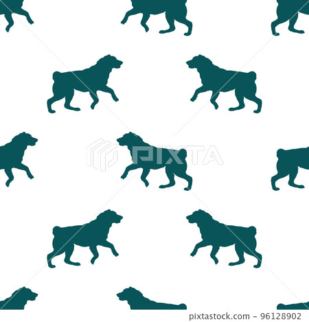 Running, jumping central asian shepherd dog. 96128902