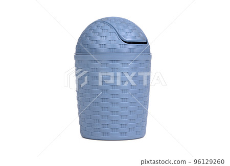 Small blue plastic bin isolated Small blue plastic bin isolated 96129260