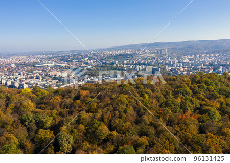 Aerial autumn view of Cluj Napoca city, Romania 96131425