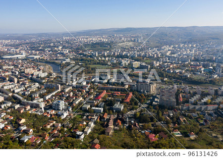 Aerial autumn view of Cluj Napoca city, Romania Aerial autumn view of Cluj Napoca city, Romania 96131426