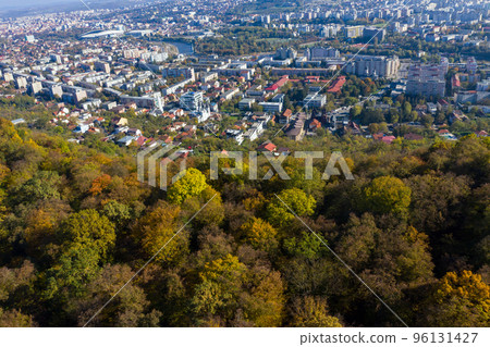 Aerial autumn view of Cluj Napoca city, Romania 96131427