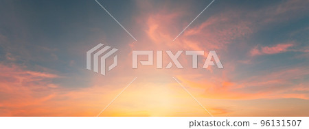 beautiful sunrise with colorful clouds in sky beautiful sunrise with colorful clouds in sky 96131507