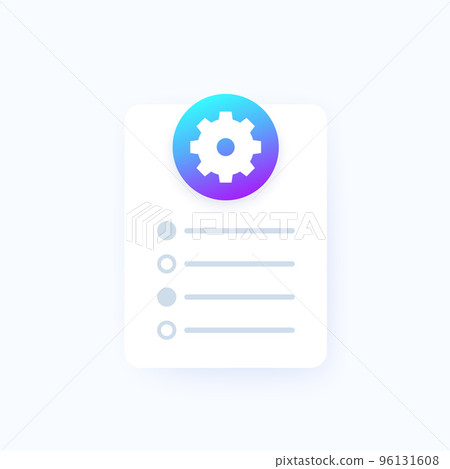 maintenance list form, vector design 96131608