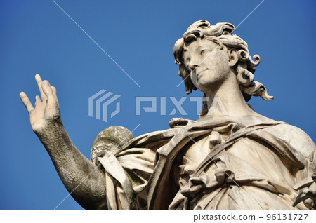 Angel with the Nails. Statue on the Ponte Sant' Angelo bridge, Rome Angel with the Nails. Statue on the Ponte Sant' Angelo bridge, Rome 96131727