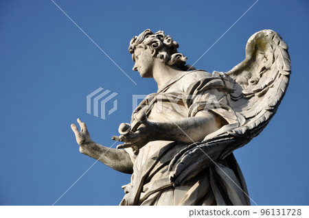 Angel with the Nails. Statue on the Ponte Sant' Angelo bridge, Rome Angel with the Nails. Statue on the Ponte Sant' Angelo bridge, Rome 96131728