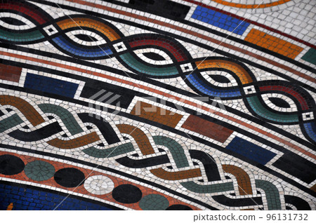 Mosaic tiled floor in the Vatican museums Mosaic tiled floor in the Vatican museums 96131732