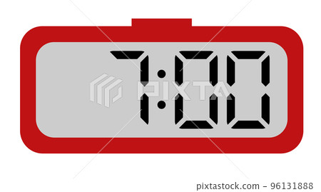 簡約紅色數字鬧鐘（7點鐘） 96131888