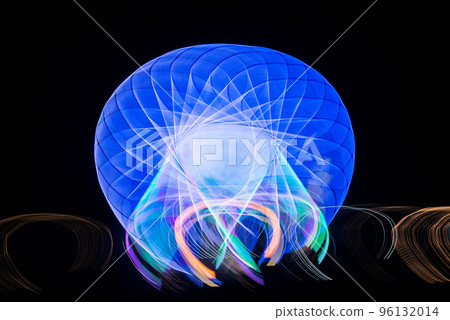Blurred giant wheel, ferris at night Blurred giant wheel, ferris at night 96132014