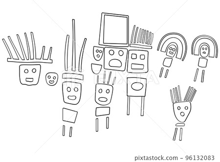 Big family - geoglyphs of the figures from Palpa 96132083